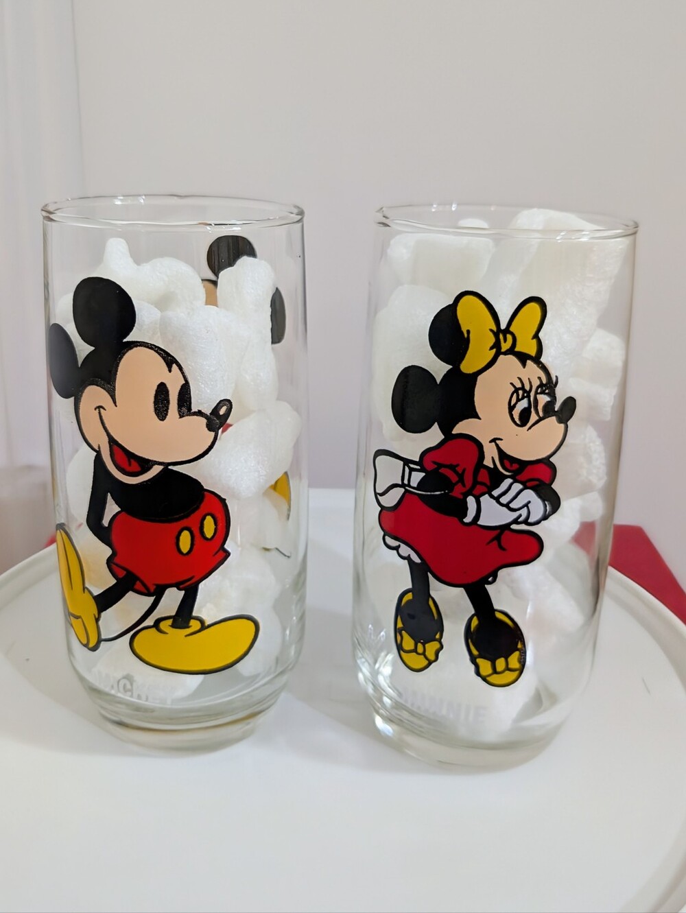 Pepsi Collector Series Walt Disney Glasses Minnie And Mickey Mouse Set Of 2 1978
